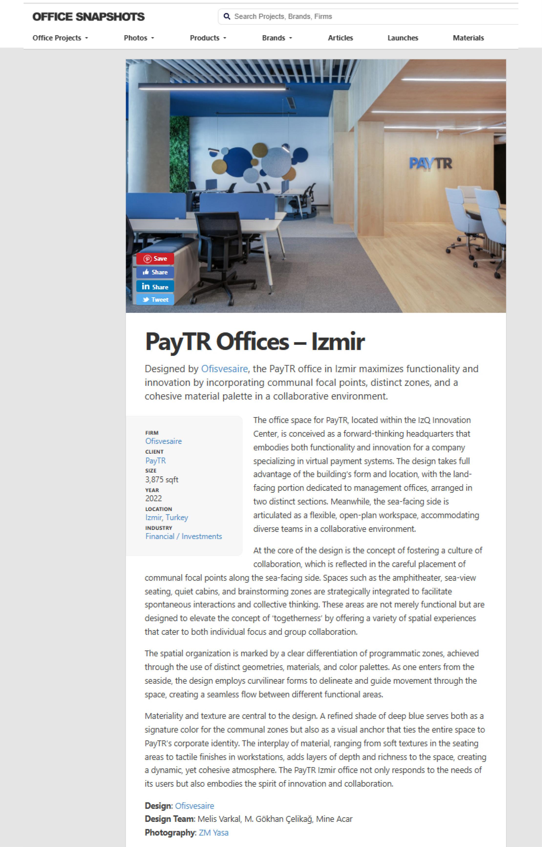 PayTR Offices on Office Snapshots
